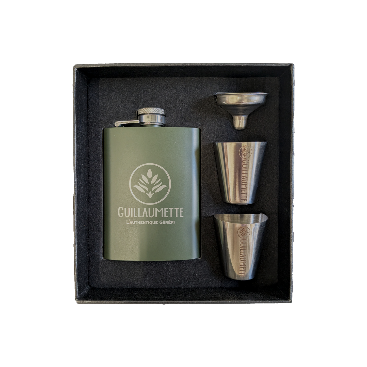 Flasque de génépi en métal | Guillaumette Authentique | Liqueur de génépi