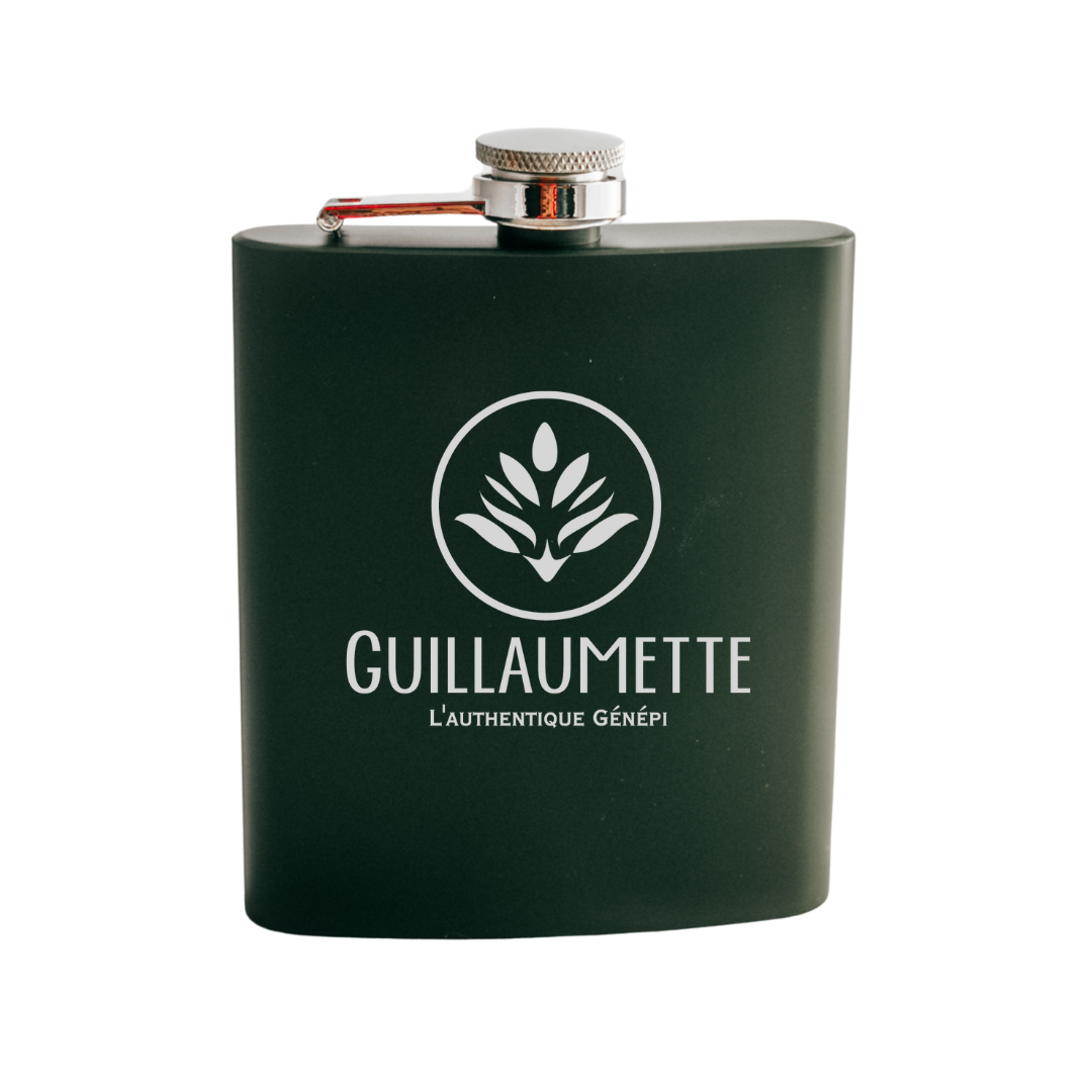 Flasque de génépi en métal | Guillaumette Authentique | Liqueur de génépi