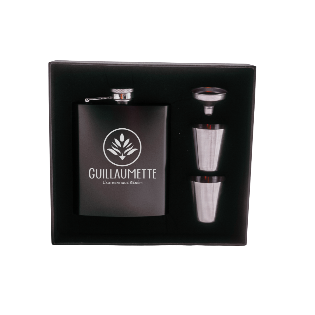Flasque de génépi en métal | Guillaumette Authentique | Liqueur de génépi