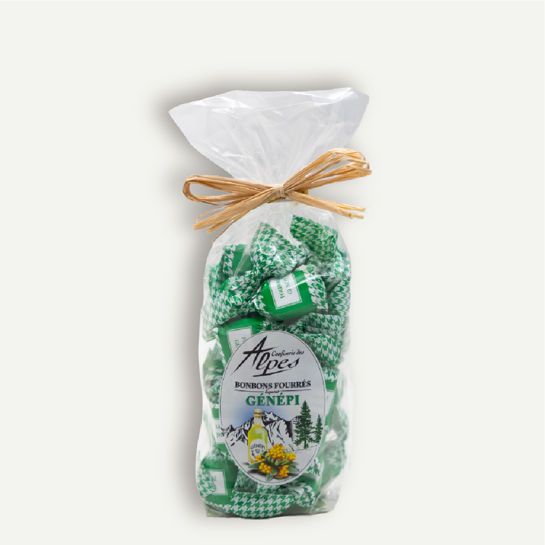 Candies filled with génépi liqueur