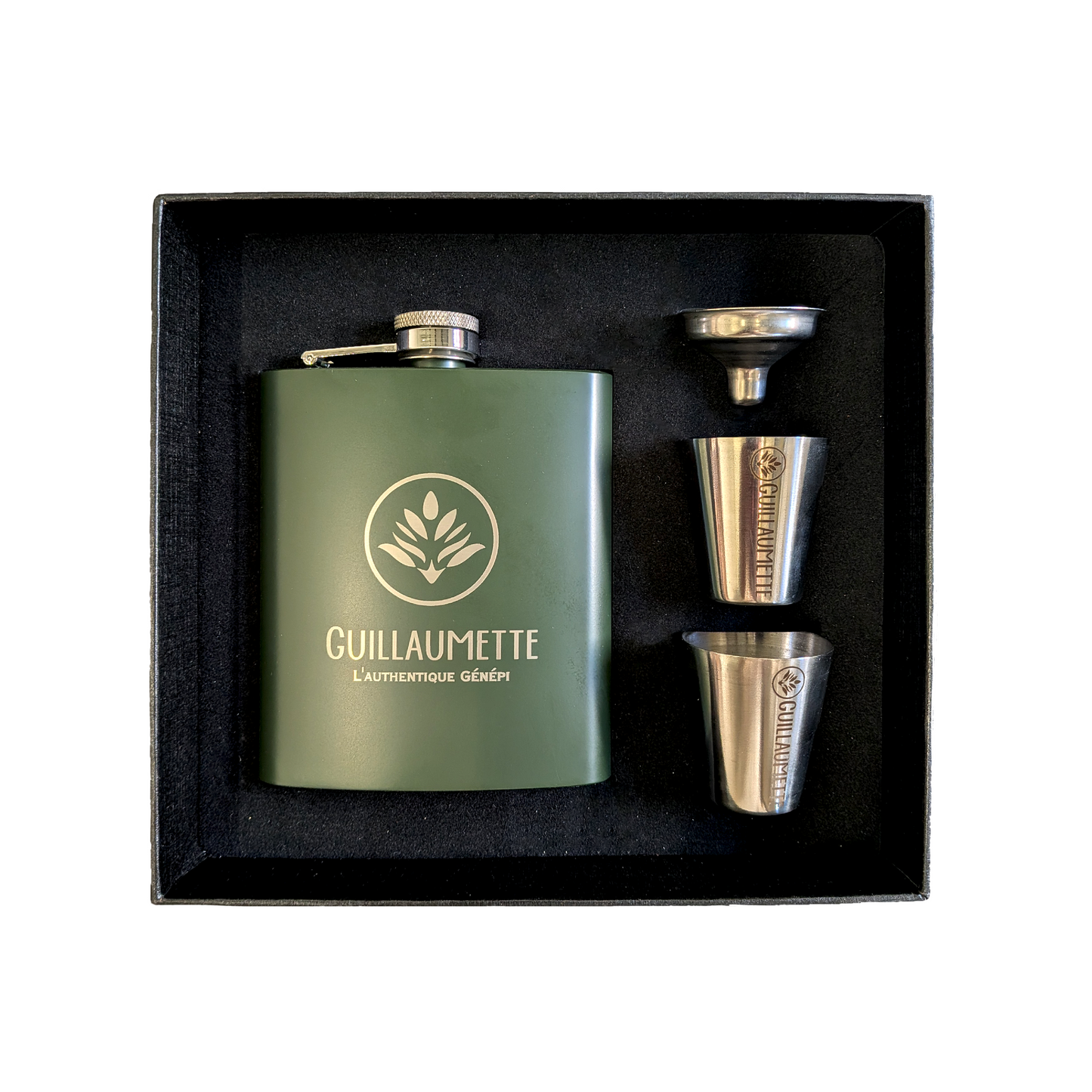 Flasque de génépi en métal | Guillaumette Authentique | Liqueur de génépi