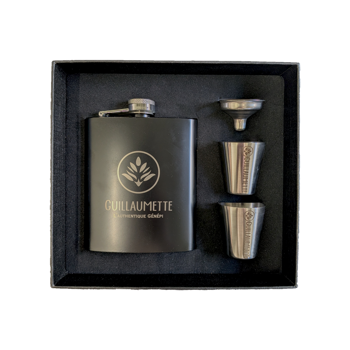 Flasque de génépi en métal | Guillaumette Authentique | Liqueur de génépi